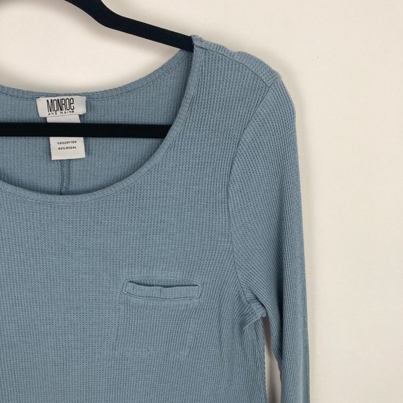 Monroe and Main Blue Waffle Knit Sweater M - Picture 5 of 9
